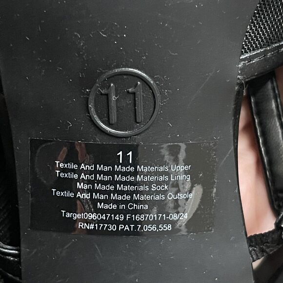 A New Day Womens Mesh Heels Size 11 Black Slip On 4" Party Night Out Pointed Toe - Picture 6 of 8